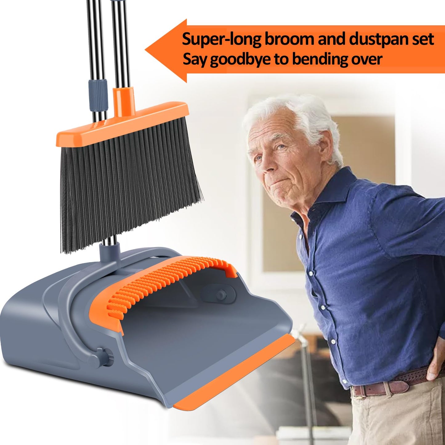Kelamayi Self-Cleaning Broom & Dustpan Set
